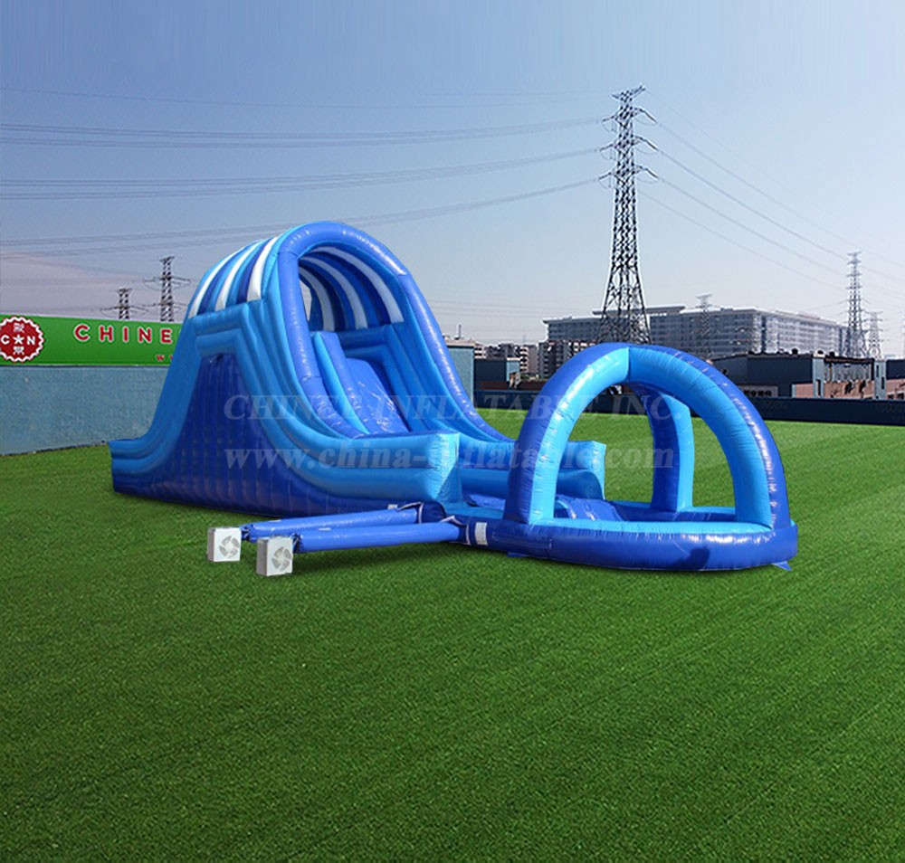 T8-4227 Blue Waterslide With Pool