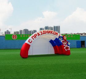 Tent1-4668 Red & White Arch Advertising Inflatable Kiosk