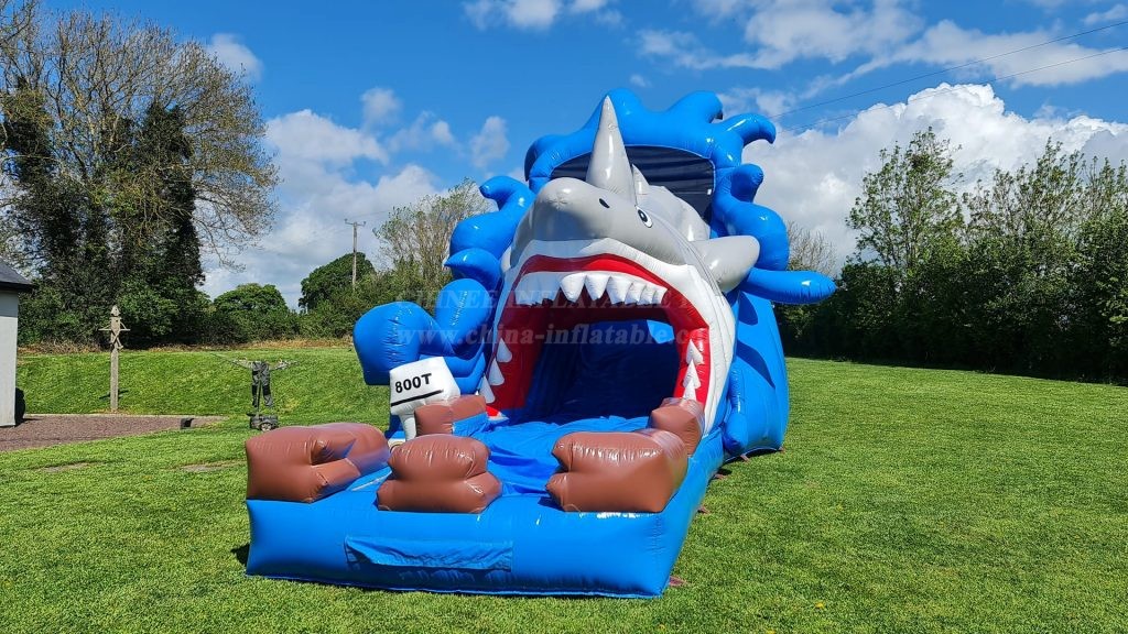 T8-4229 Shark Inflatable Water Slide