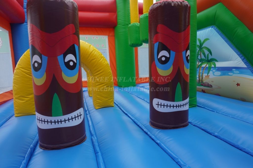 T2-4795 Hawaii Bouncy Castle With Slide