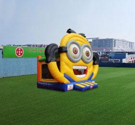 T2-4524 Minion Face Jumping Castle With Slide