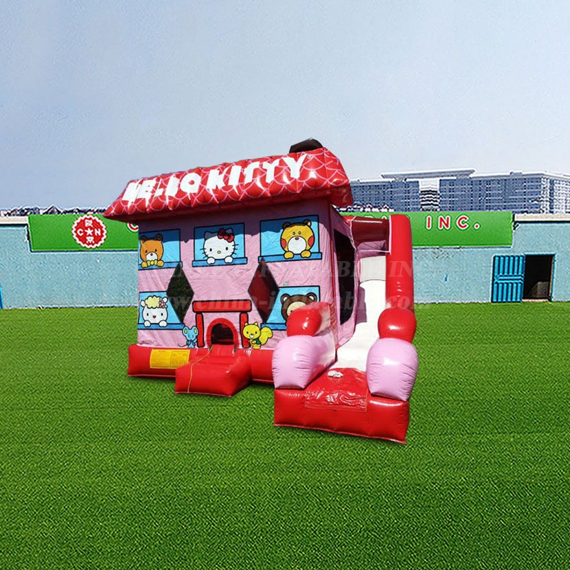 T2-4740 Hello Kitty Bounce House With Slide