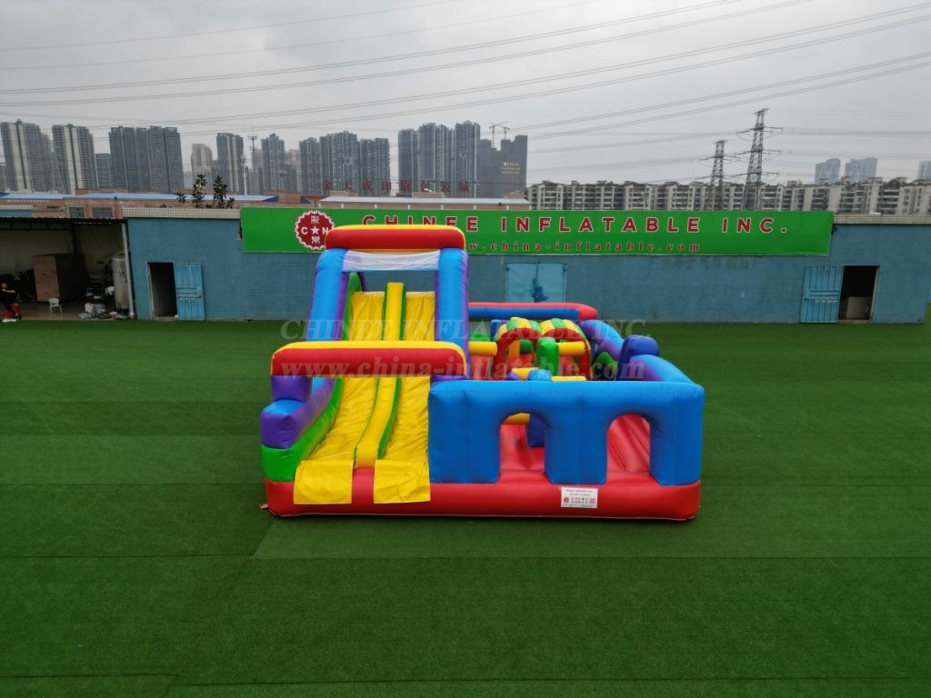 T2-6008 Inflatable Slide With Obstacles