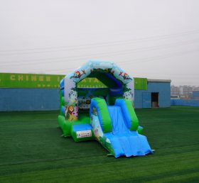 T2-2723F Jungle Theme Kids Bouncy Castle With Slide