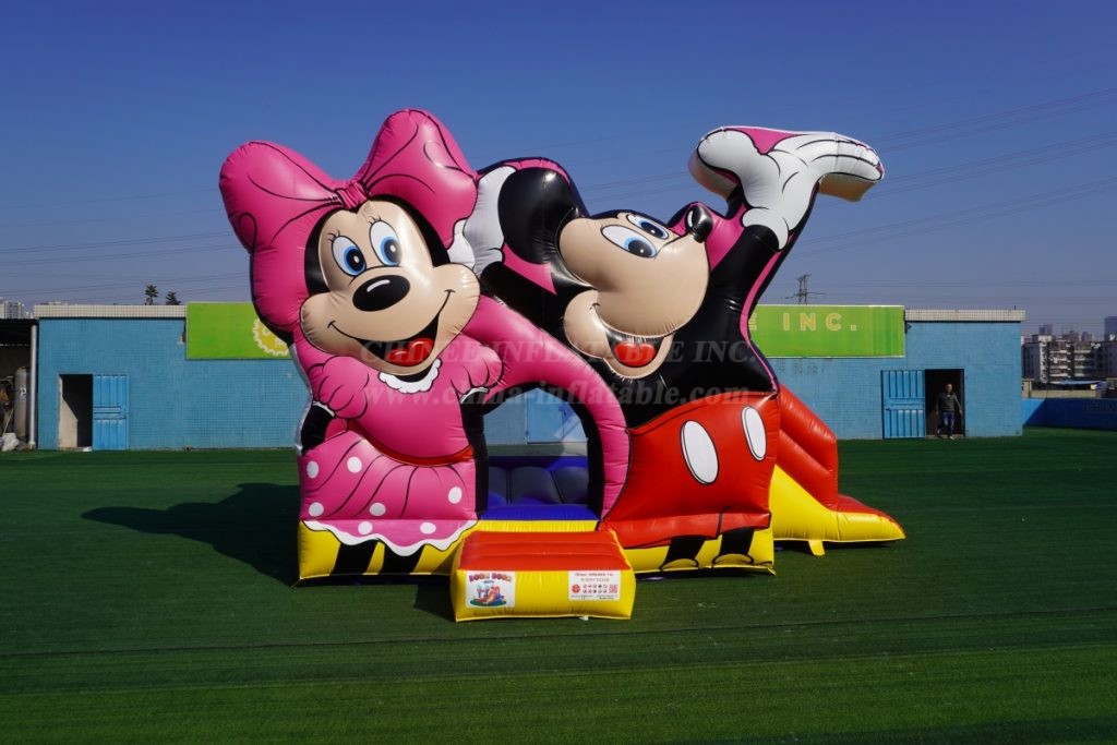 T2-1088B Disney Mickey &Amp; Minnie Bouncy Castle With Slide