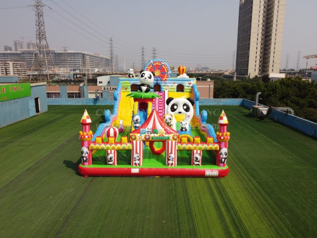 T6-803B Amazing Panda Circus Themed Inflatable Castle Playground