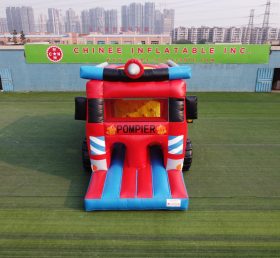 T7-1730 Inflatable Firetruck Obstacle Course