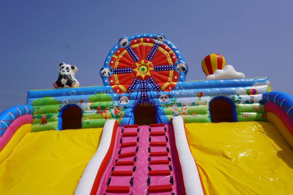 T6-803B Amazing Panda Circus Themed Inflatable Castle Playground