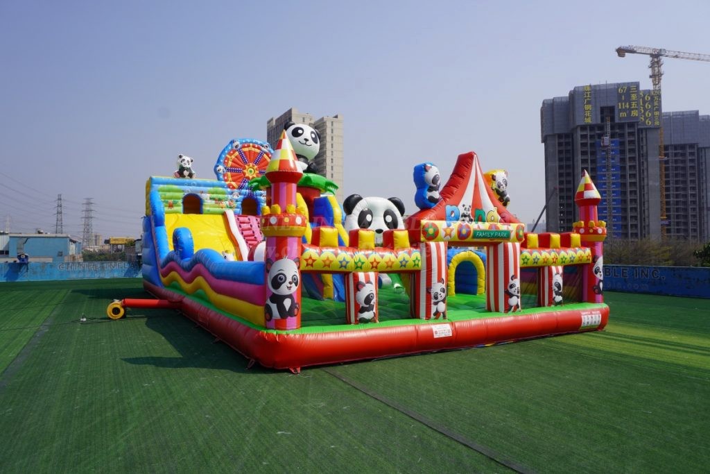 T6-803B Amazing Panda Circus Themed Inflatable Castle Playground