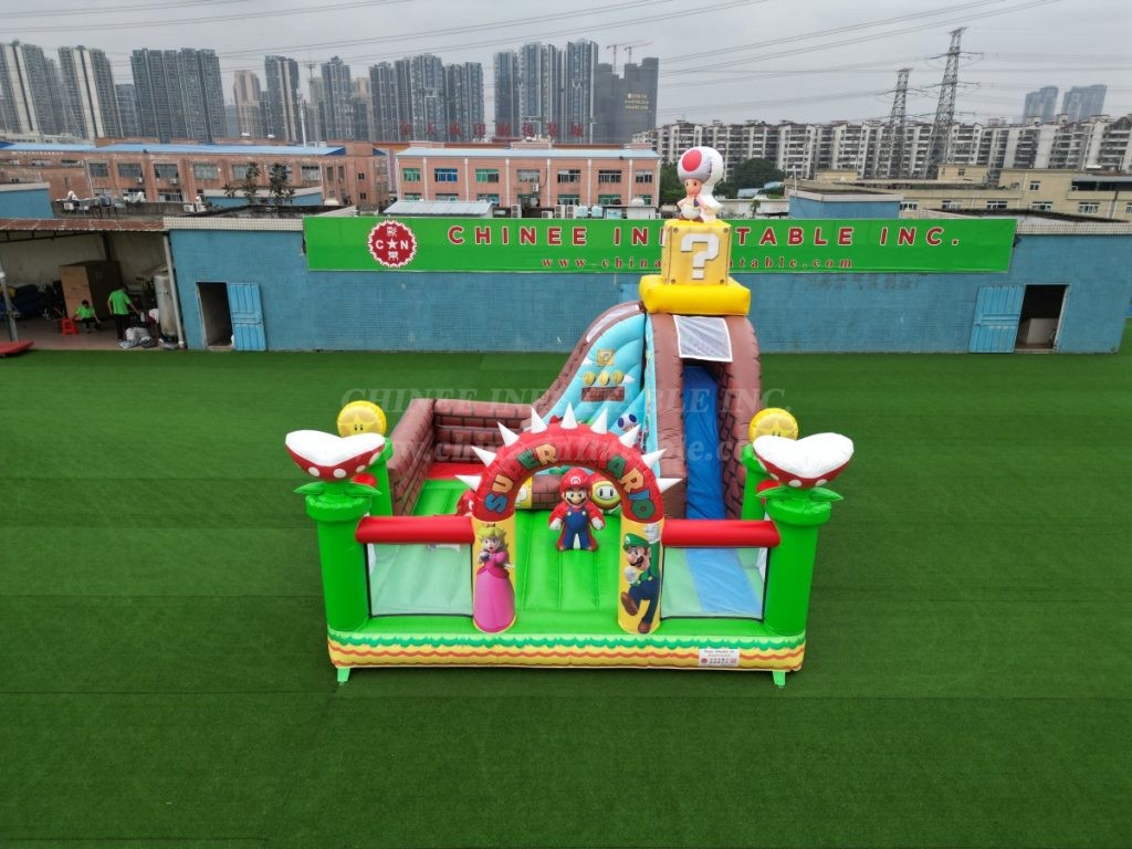 T2-4103B Super Mario Bouncy Castle With Slide