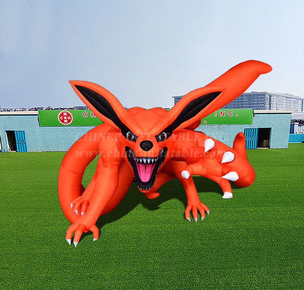 S4-624 Inflatable Movie Cartoon Character Fox Nine Tails Exhibit Giant Inflatable Cartoon Fox