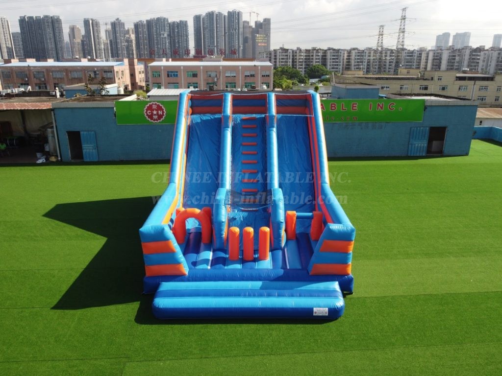 T8-1543 Dual Lane Inflatable Slide & Obstacle Course