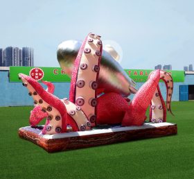 S4-709 Octopus and Spaceship Advertising Inflatable Giant Sea Animal Activity
