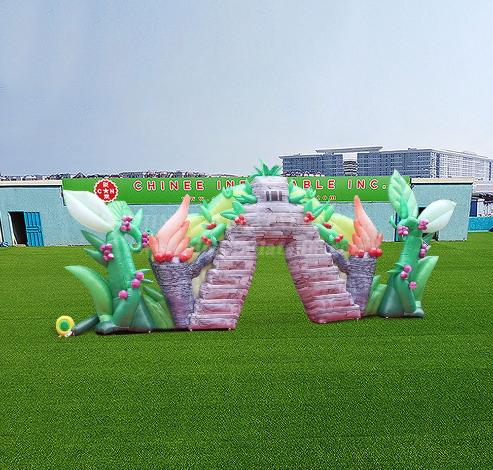 S4-712 Inflatable outdoor decoration inflatable background wall with plants