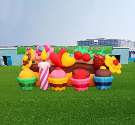 S4-713 Inflatable Dessert Theme Background Custom Cake Fruit Birthday Background Decoration