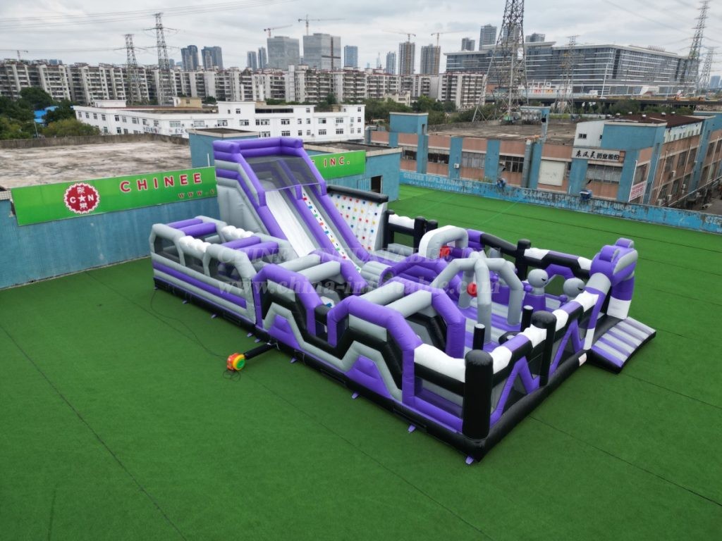 GF2-118 Commercial Inflatable Park with Slide & Climbing Wall