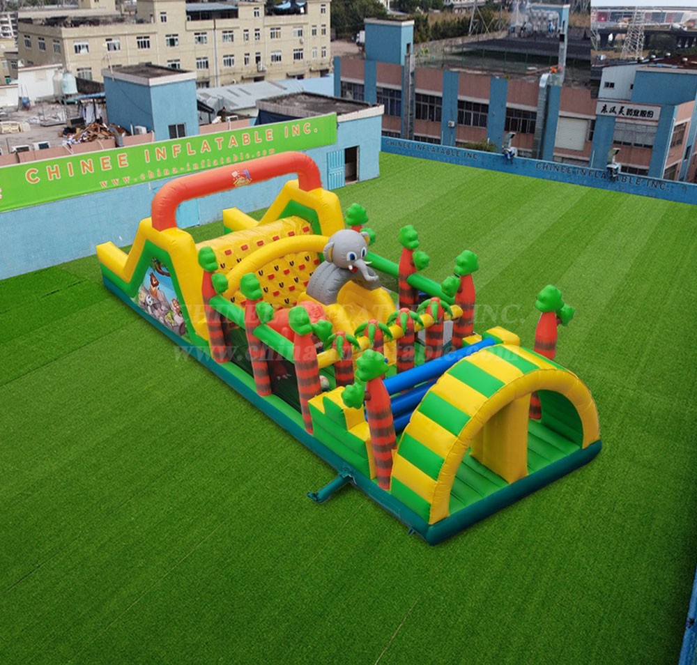 T7-1802 Animal Inflatable Obstacle Course