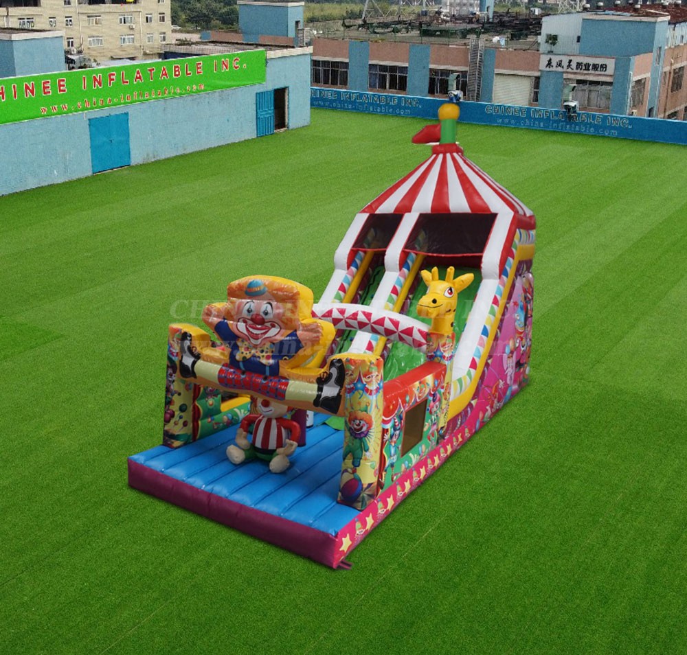 T8-4527 Circus Inflatable Dry Slide