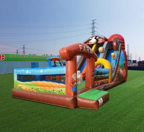 T8-4532 Farm Inflatable Dry Slide