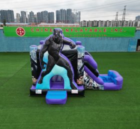 T2-8002 Black Panther Bouncy Castle with Slide