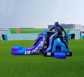 T2-7042 Inflatable Black Panther Bounce House Combo