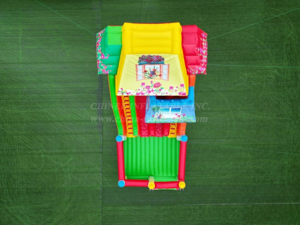 IS3-003B Garden theme inflatable slide