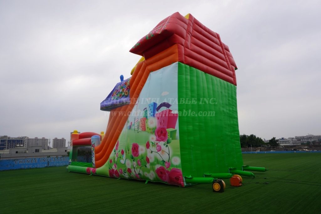 IS3-003B Garden theme inflatable slide