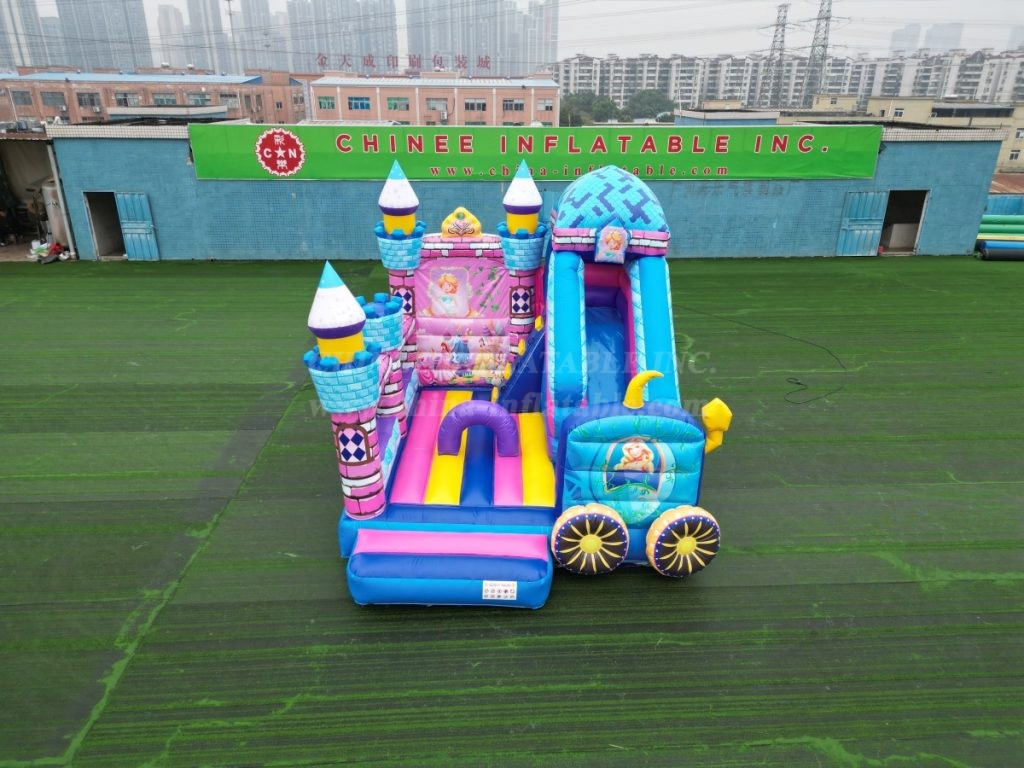 T6-2001 Princess-Themed Bouncy Castle