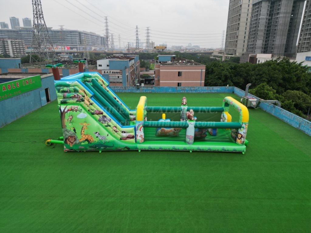 T8-6001 Jungle theme inflatable slide