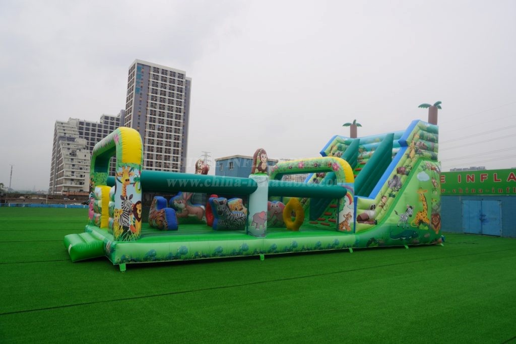 T8-6001 Jungle theme inflatable slide