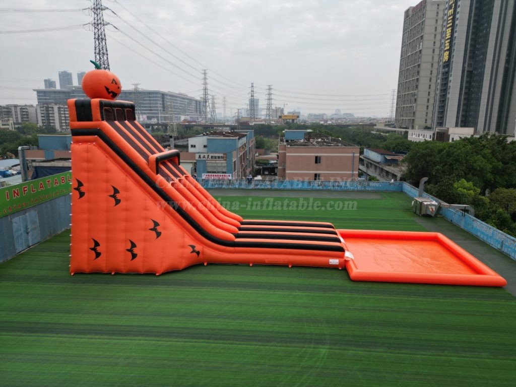 T8-4177B Halloween Pumpkin Slide & Pool