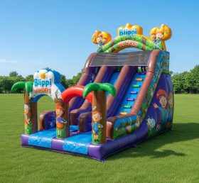 T8-8114 Blippi Wonders Theme Inflatable Dry Slide