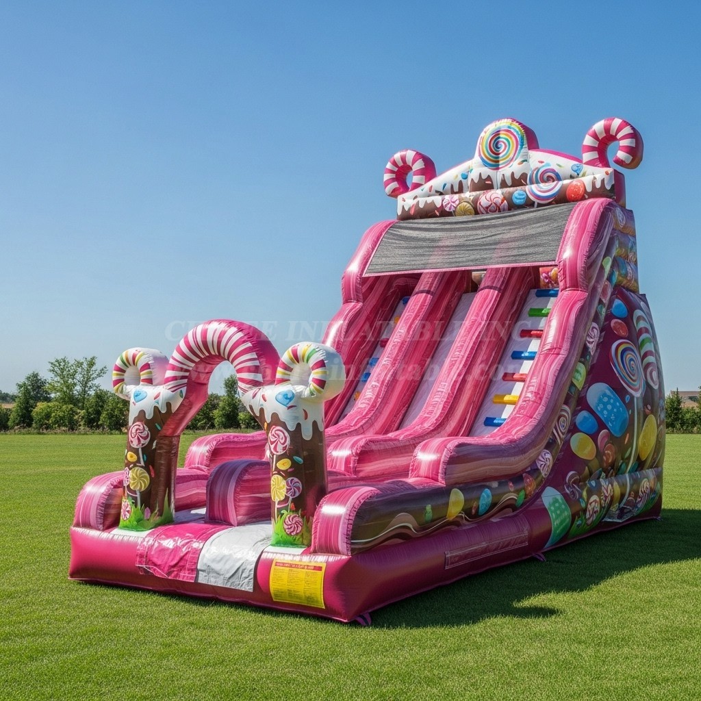 T8-8119 Candy Theme Inflatable Dry Slide