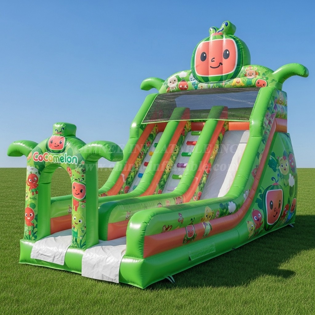 T8-8135 Cocomelon Theme Inflatable Dry Slide