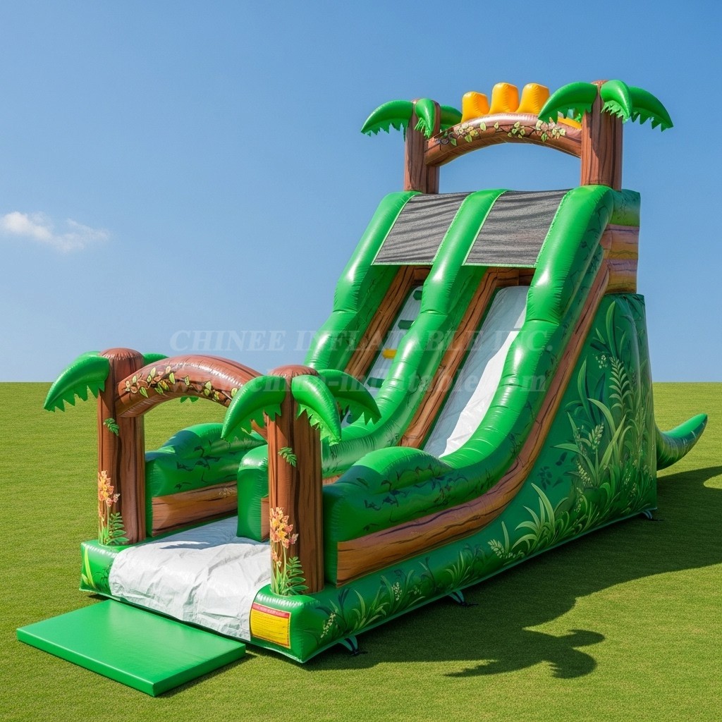 T8-8147 Dinosaur Theme Inflatable Dry Slide