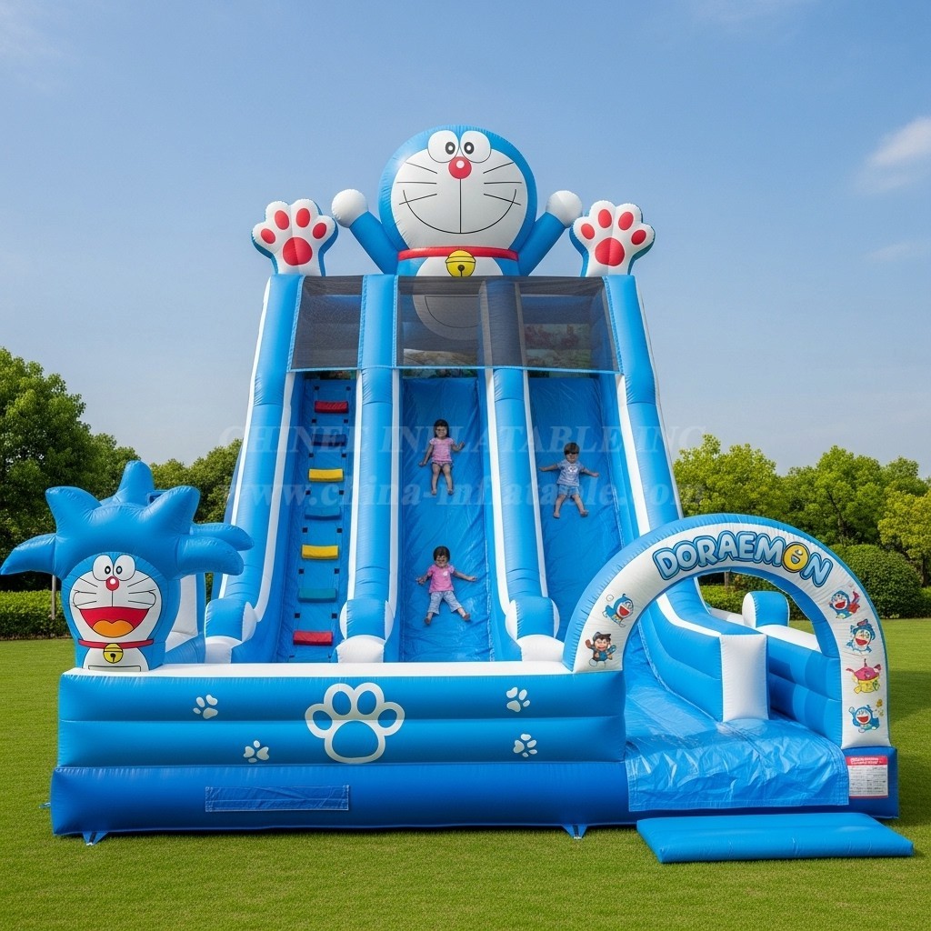 T8-8162 Doraemon Theme Inflatable Dry Slide