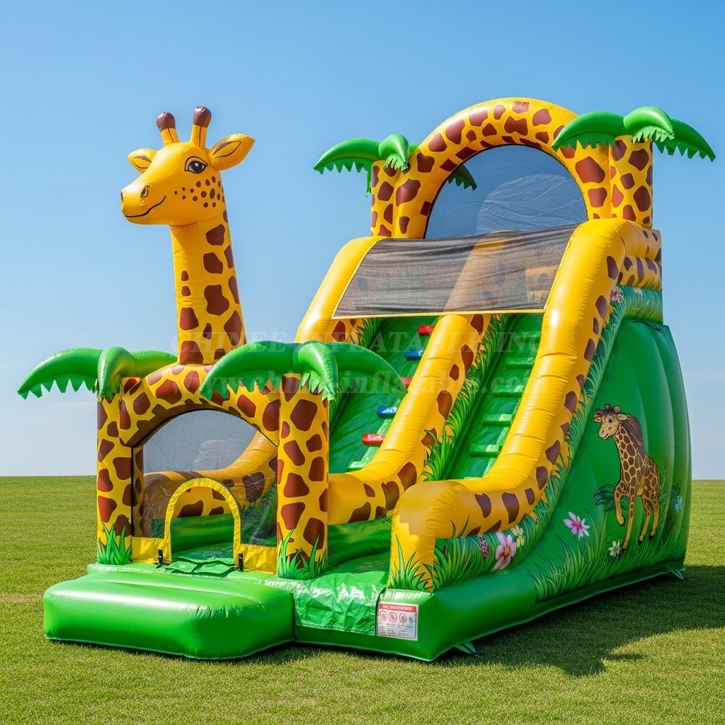 T8-8182 Giraffe Theme Inflatable Dry Slide