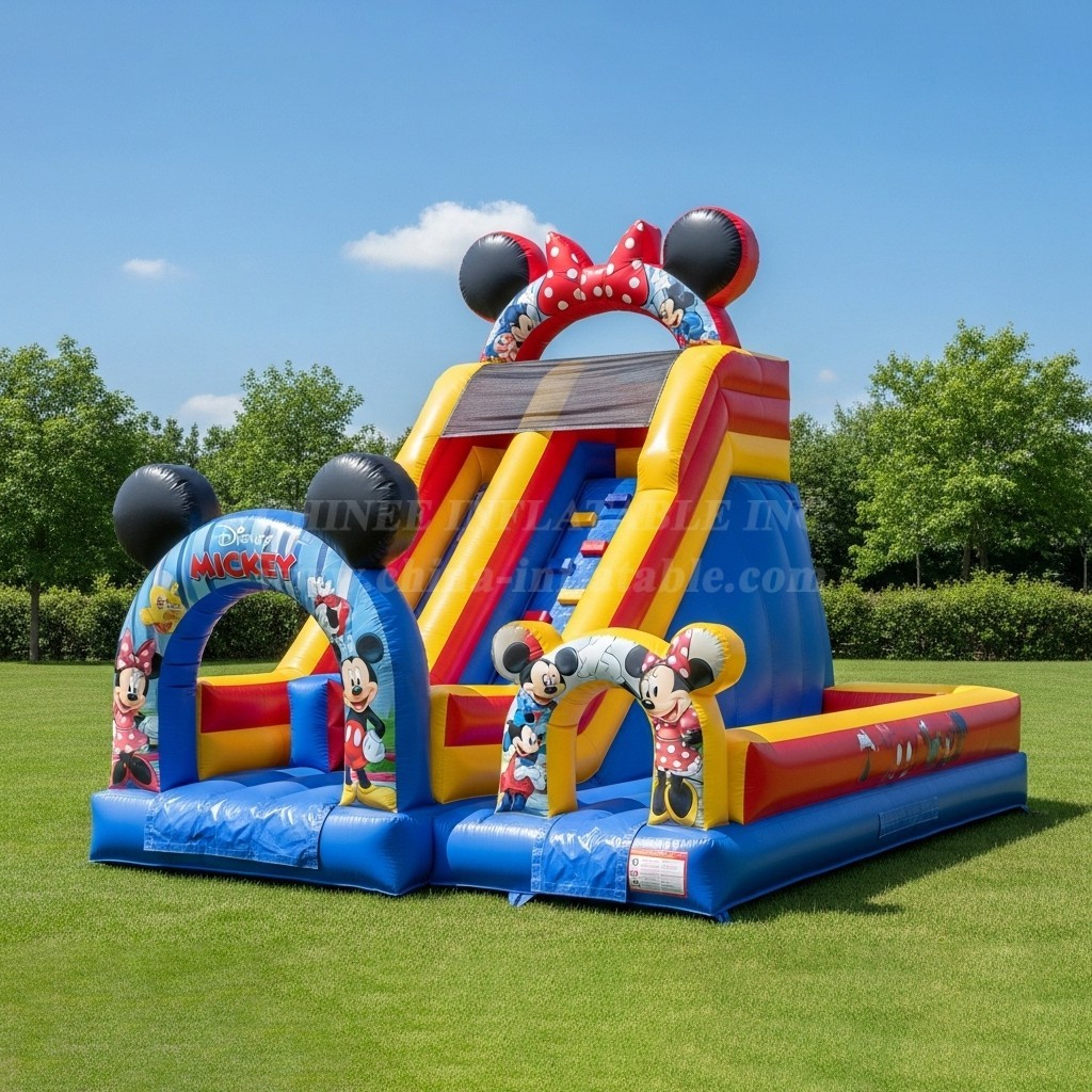 T8-8210 Mickey & Minnie Theme Inflatable Dry Slide