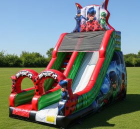 T8-8222 Miraculous Ladybug Theme Inflatable Dry Slide