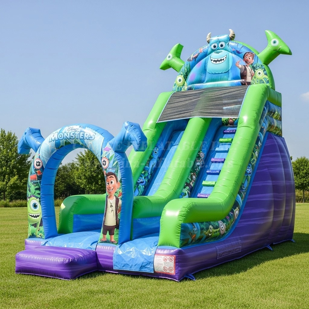 T8-8228 Monsters Inc Theme Inflatable Dry Slide