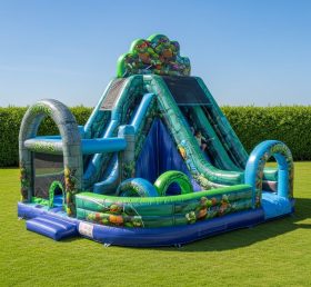 T8-8236 Ninja Turtles Theme Inflatable Dry Slide