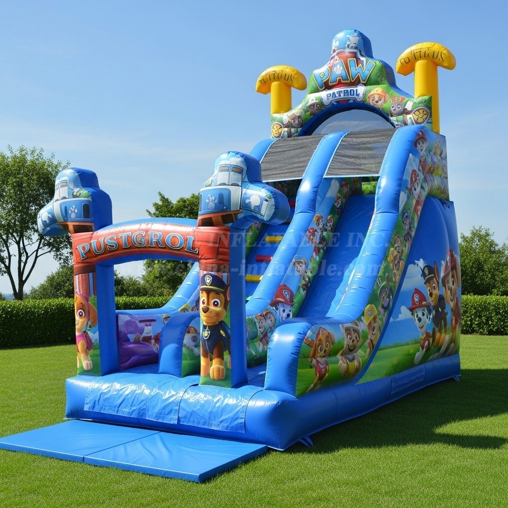 T8-8248 Paw Patrol Theme Inflatable Dry Slide