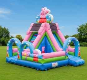 T8-8252 Peppa Pig Theme Inflatable Dry Slide