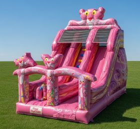 T8-8255 Pink Panther Theme Inflatable Dry Slide