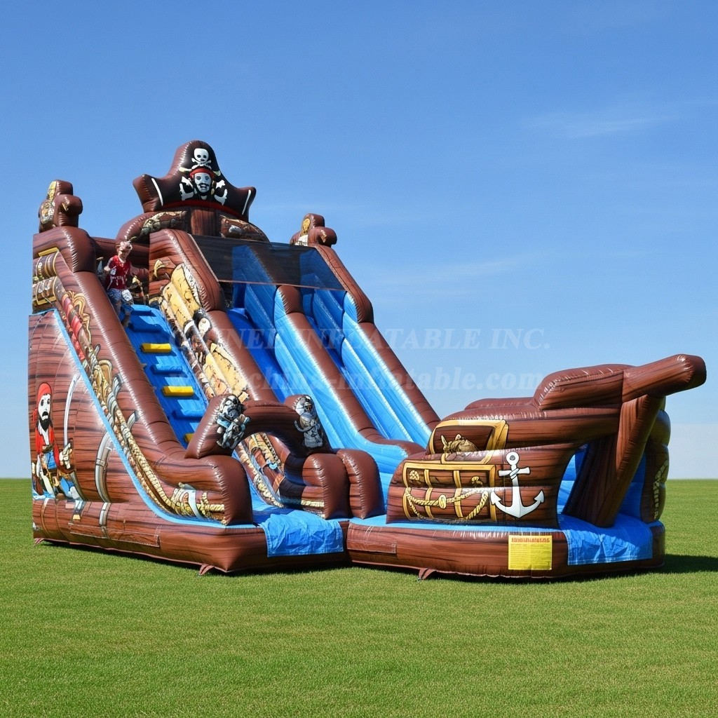 T8-8257 Pirates Theme Inflatable Dry Slide