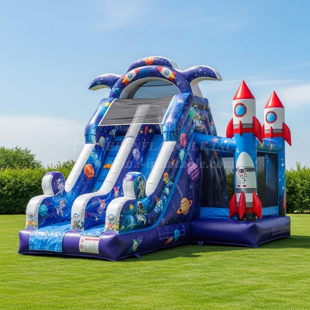 T8-8307 Space Theme Inflatable Dry Slide