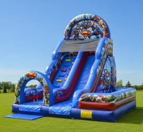 T8-8322 Superhero Theme Inflatable Dry Slide