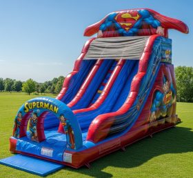 T8-8325 Superman Theme Inflatable Dry Slide