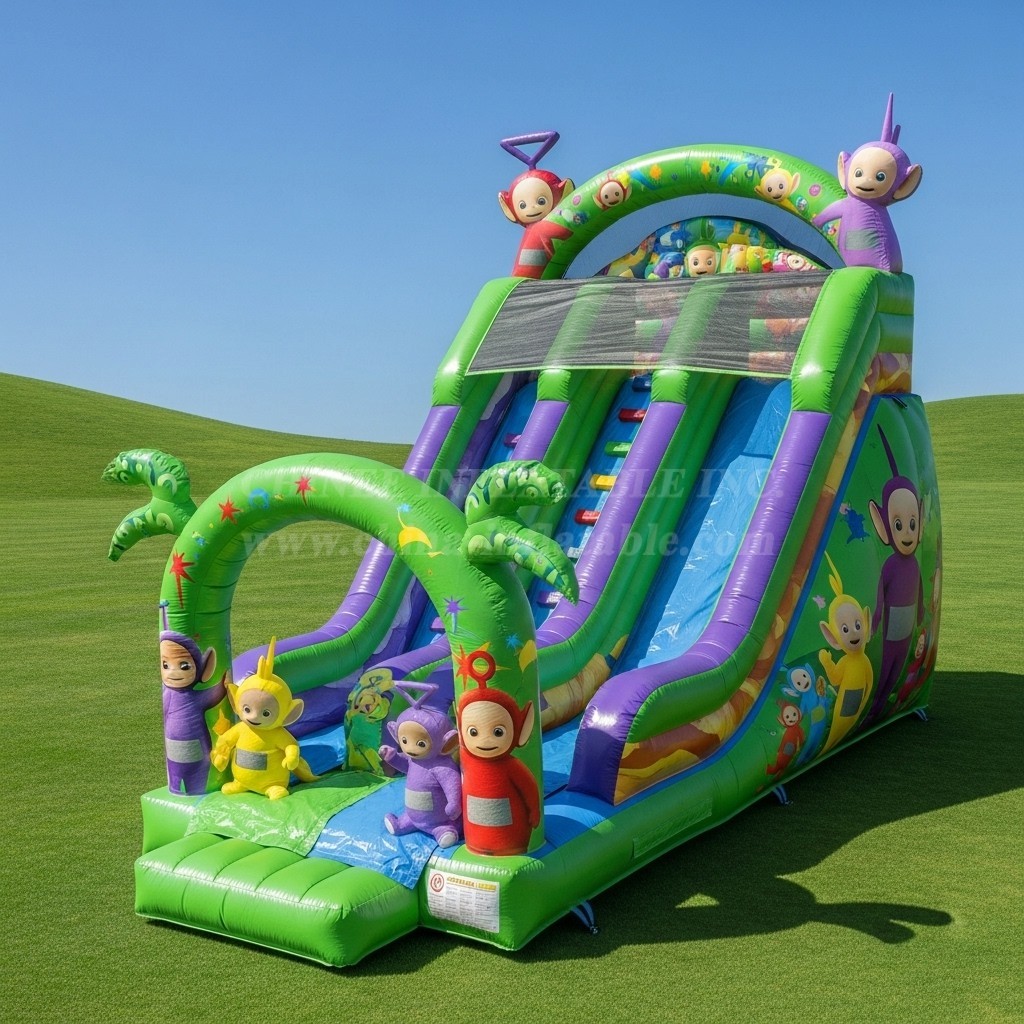 T8-8334 Teletubbies Theme Inflatable Dry Slide