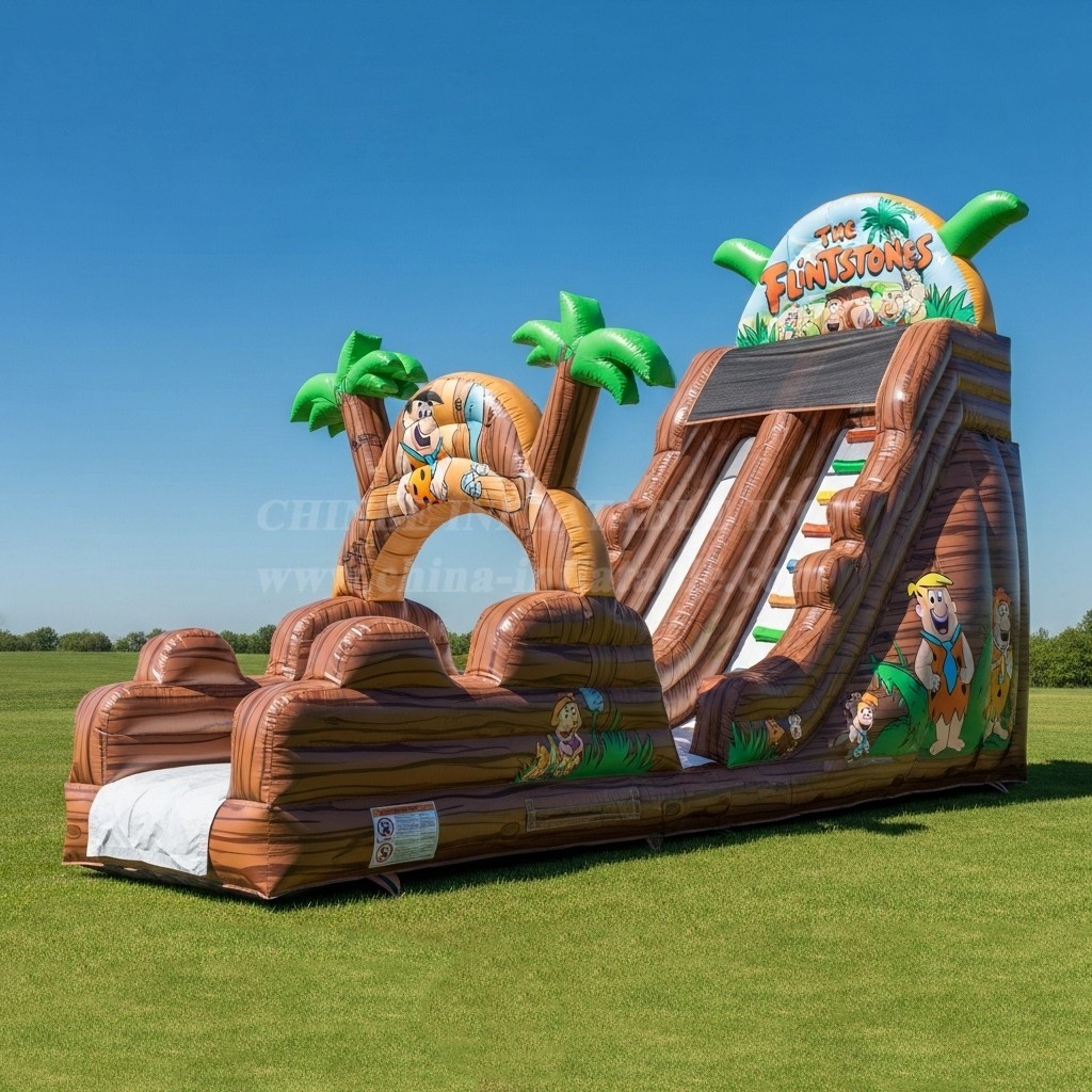 T8-8341 The Flintstones Theme Inflatable Dry Slide